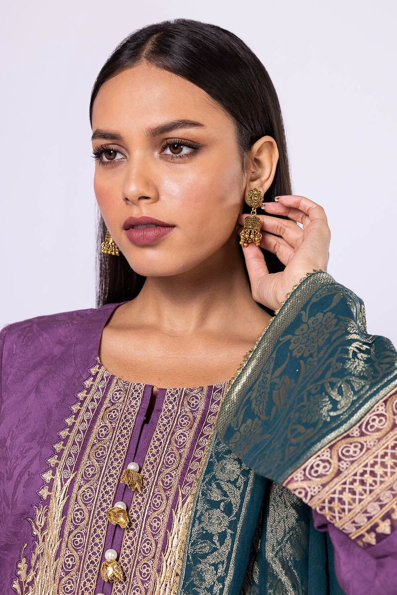 Cotton Satin Jacquard Embroidered - Image 2