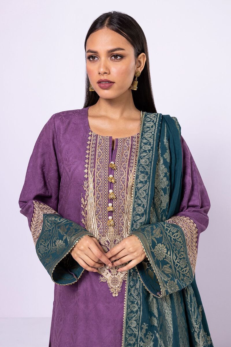 Cotton Satin Jacquard Embroidered - Image 4