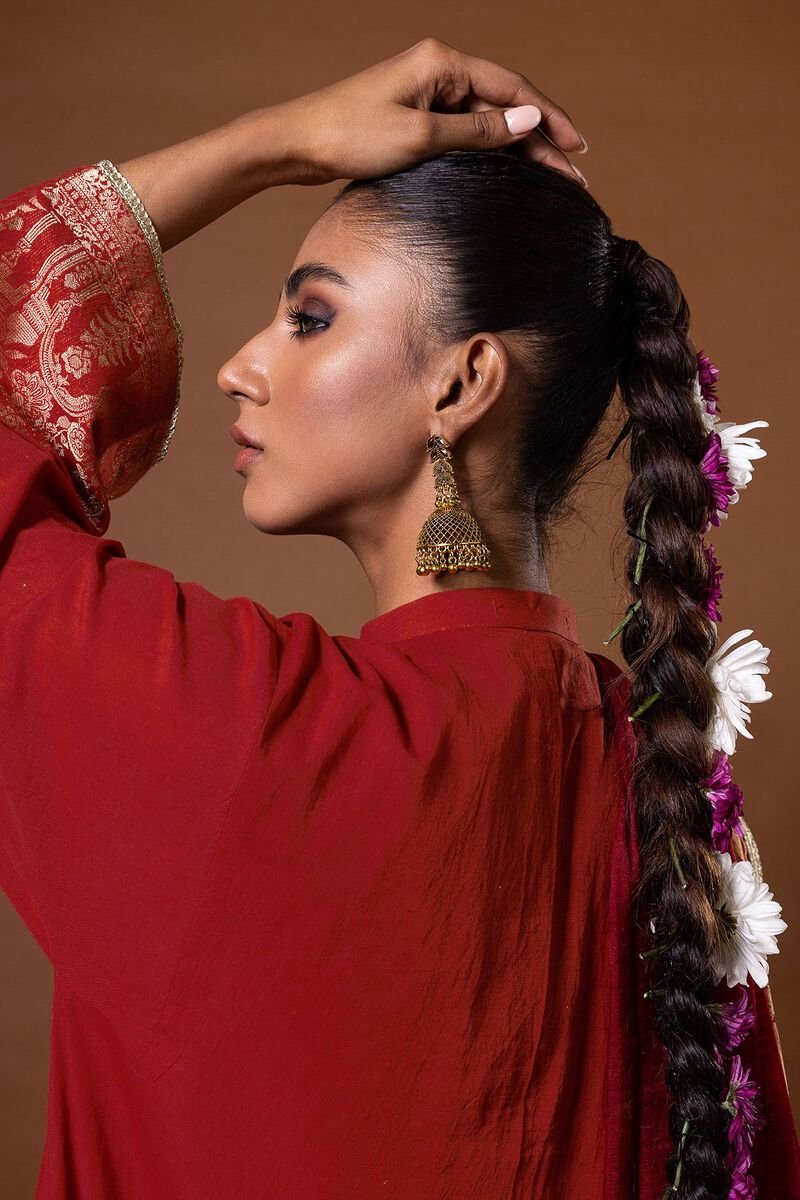 Rusty Red Premium Jacquard Printed - Image 2