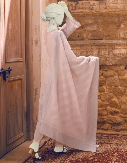 LIGHT PINK LAWN UNSTITCHED 3PC JLAWN-S-23-322 - Image 3