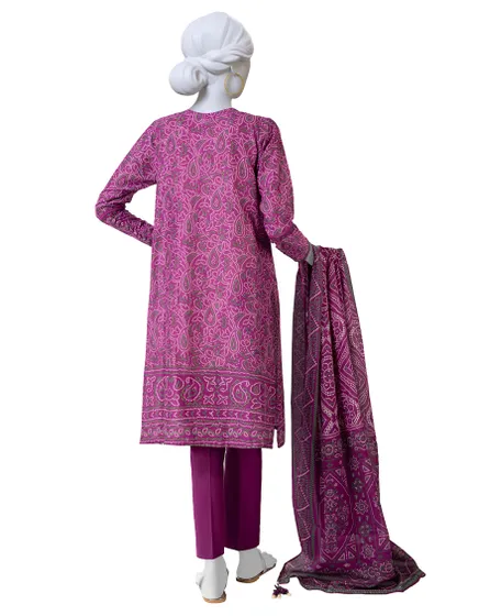 VIOLET LAWN UNSTITCHED 3PC JLAWN-S-23-552 - Image 2
