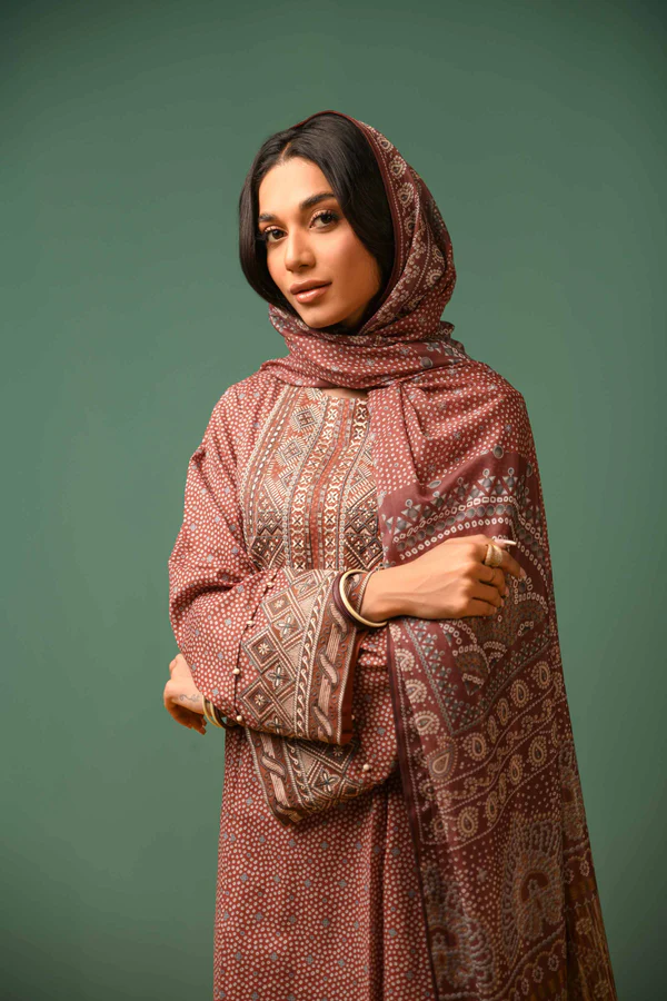 2 Piece - Printed Embroidered Suit - 42301566 - Image 3