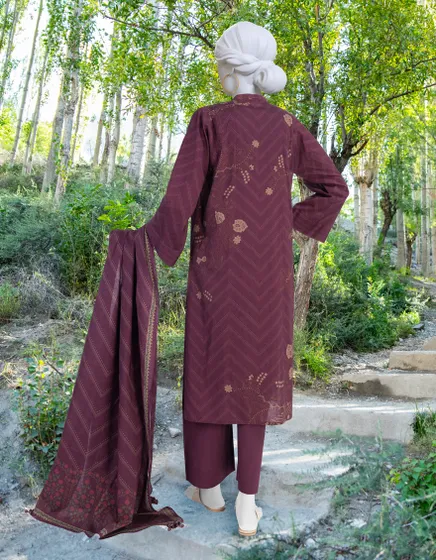 VIOLET CAMBRIC UNSTITCHED 2PC JJLS-W-JW2-23-7047 - Image 3