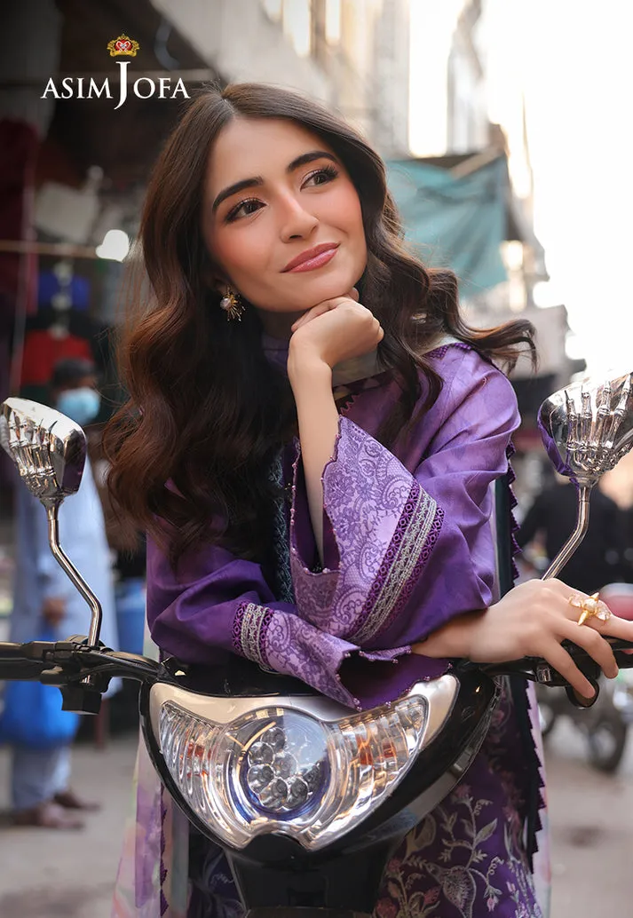 Asim Jofa AJUBUD-07 purple embroidered lawn 3-piece Pakistani suit